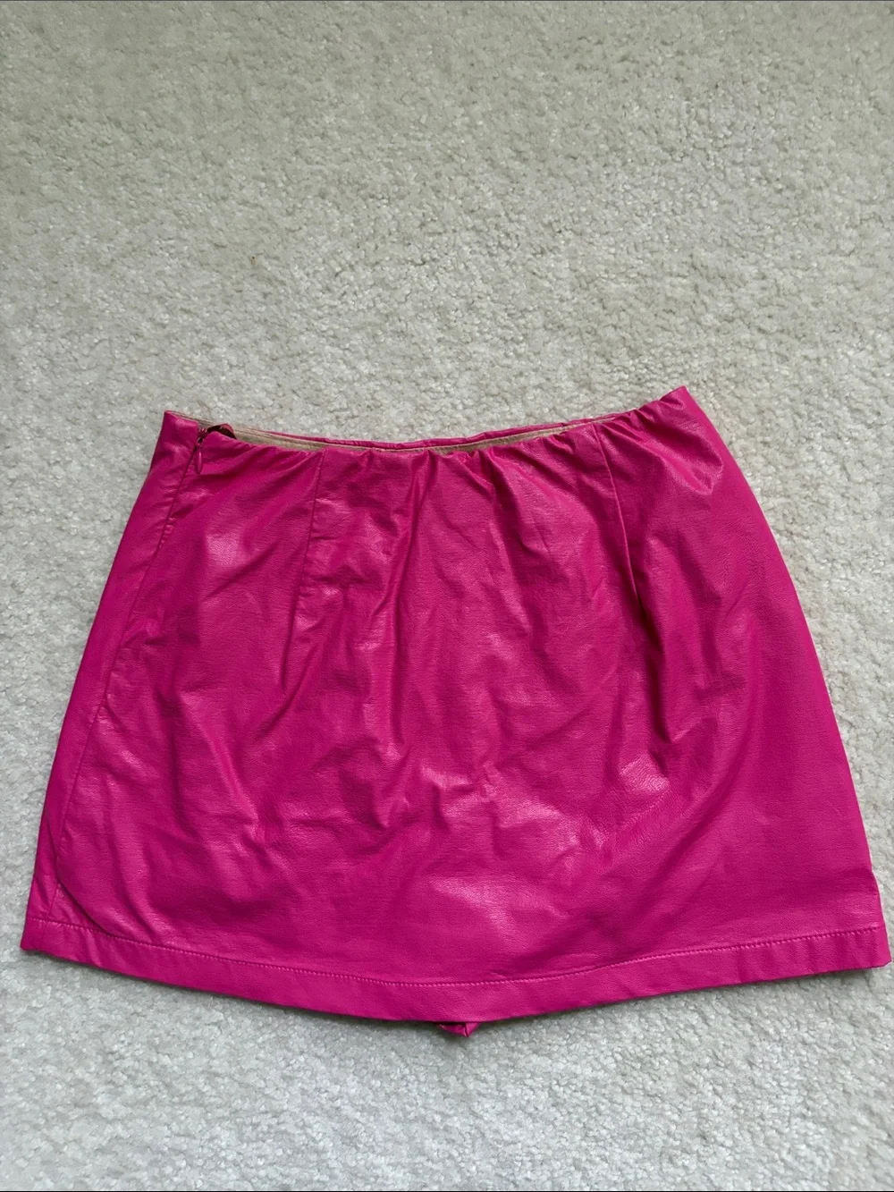Cotton Candy Faux Leather Skort